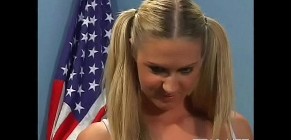  Hot-tempered blonde woman Ashley Long demonstrates oral skills